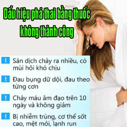 Dấu hiệu nhận biết phá thai bằng thuốc thành công và không