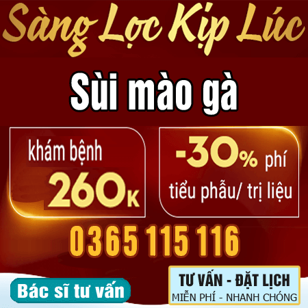 Chi phí chữa sùi mào gà điều trị bệnh hết bao nhiêu tiền