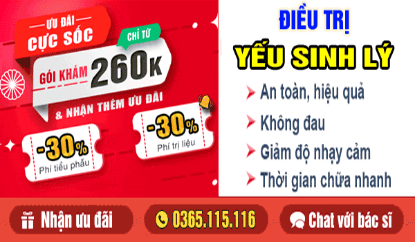[Yếu sinh lý nam] Dấu hiệu và cách điều trị tốt nhất 2026